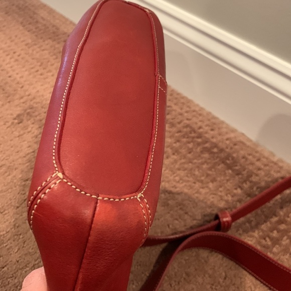 COACH Red Leather Signature lined Crossbody - Picture 8 of 9